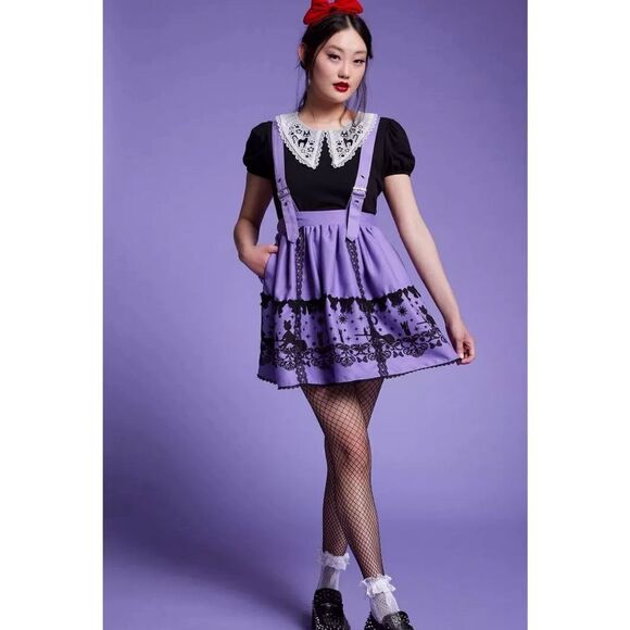Her Universe Studio Ghibli Kiki's Delivery Service Purple Suspender Skirt Size S - Picture 8 of 8